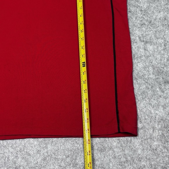 COOGI Embroidered Red Black Velour Short Sleeve Shirt Mens Size 2XL Vintage - Picture 3 of 15